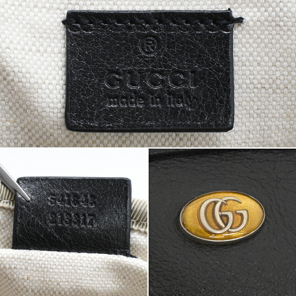 Gucci Tifosa Handbag Black Leather Basketball Shape - Picture 9 of 9